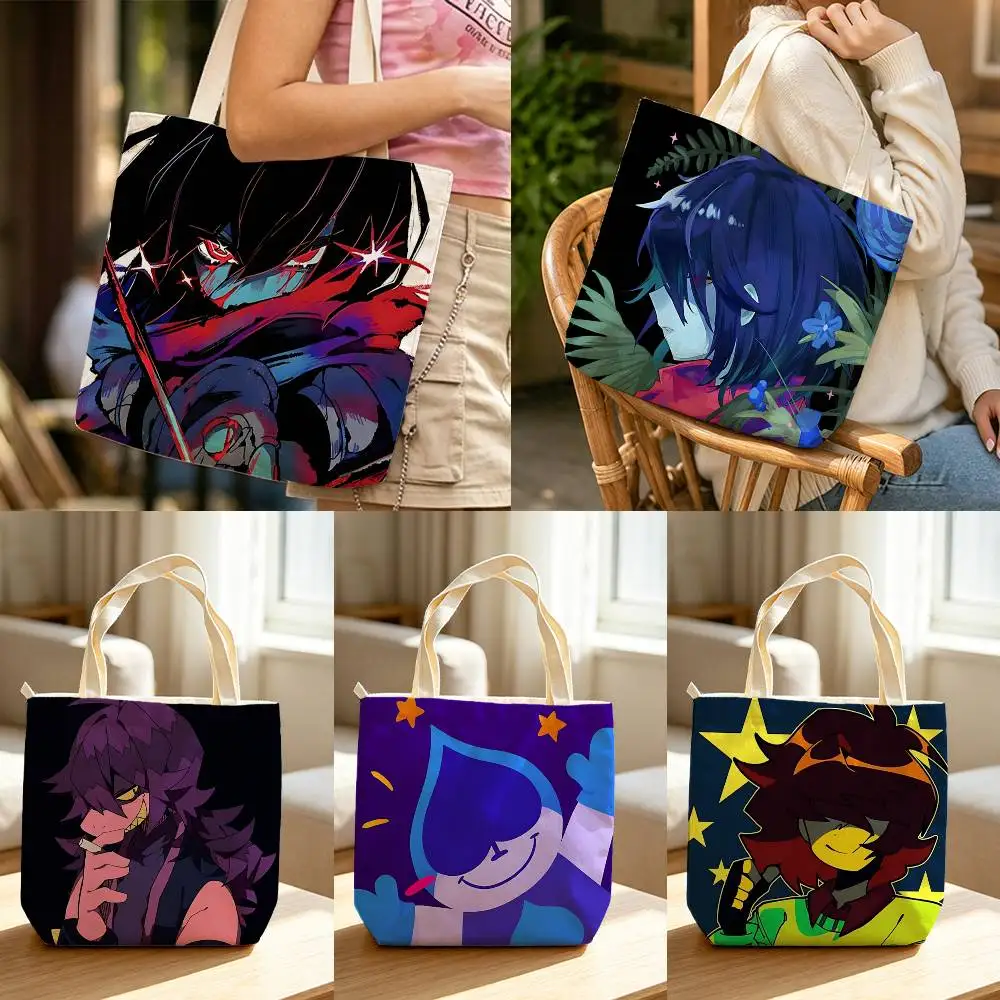 Susie x Kris Game D-Deltarune Canvas bags Large Capacity suitable for School shopping, gifts, and Daily Commute