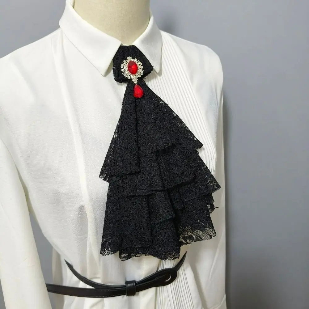 

Women Accessories Vintage Style Lace Jabot Collar Detachable Ruffled Jabot Neck Collar Jabot Necktie Cosplay Events