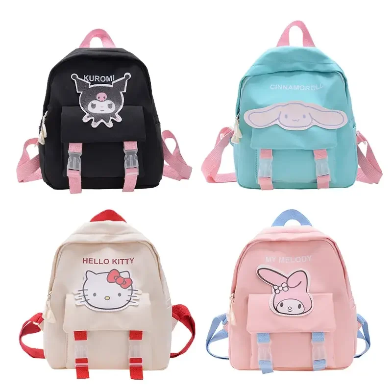 

Sanrioed Anime Backpack Hello Kitty Kuromi My Melody Cinnamoroll Children Shoulder Bag Cartoon Cute Student Schoolbags Gift