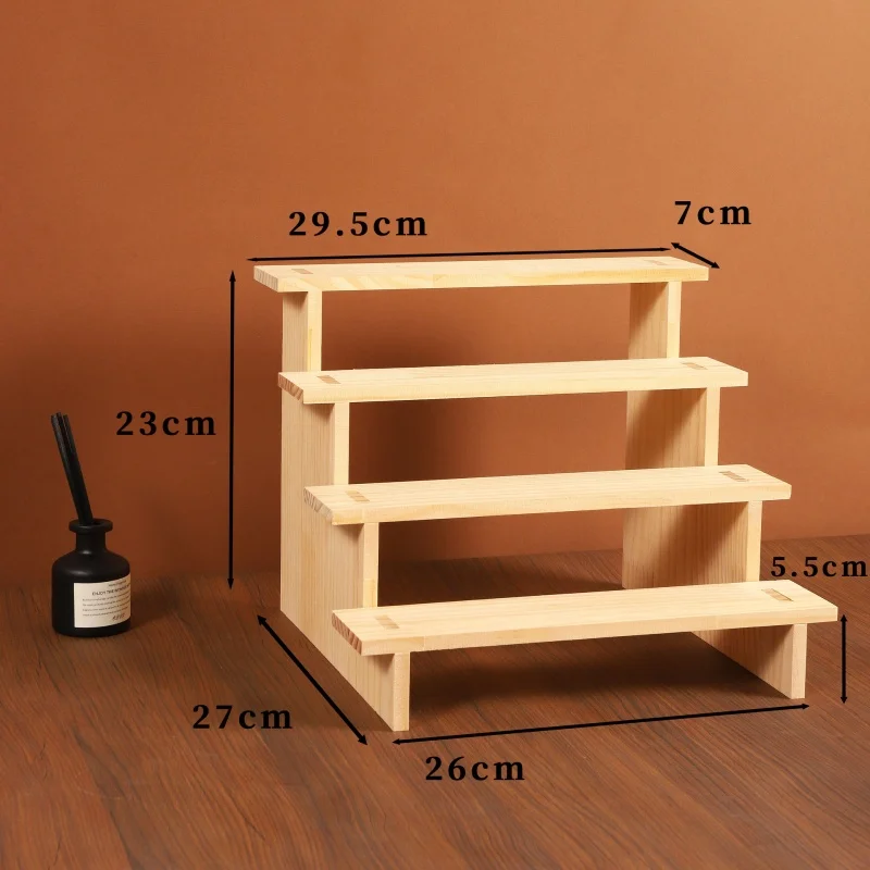 Wood Display Riser Wood Display Riser Stand for Dessert Figurines Conutertop Jewelry Display Riser Shelf Candy Figures Buffets