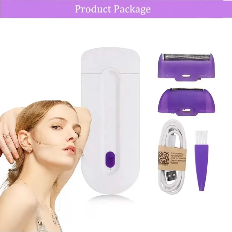 Ladies' Body Blue-Light Epilator InductionShaver Hair Remover Tool Rotary Electric Automatic Face Leg Bikini Lip Depilator image 6