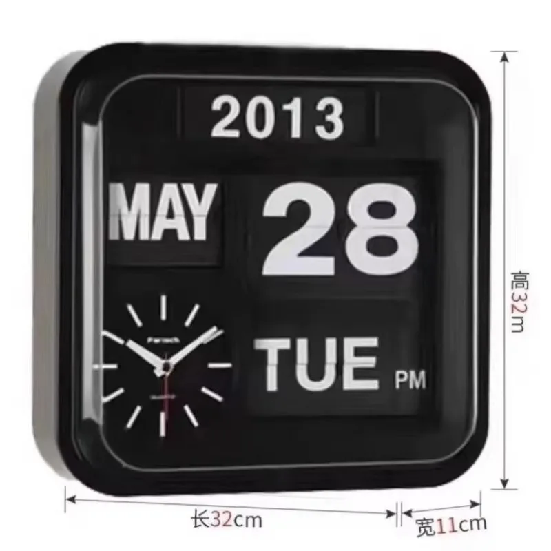 Massive Wall Hanging Flip Clock/Calendar for Home Decor Vintage Vintage Digital Flip Calendar Next Page Clock