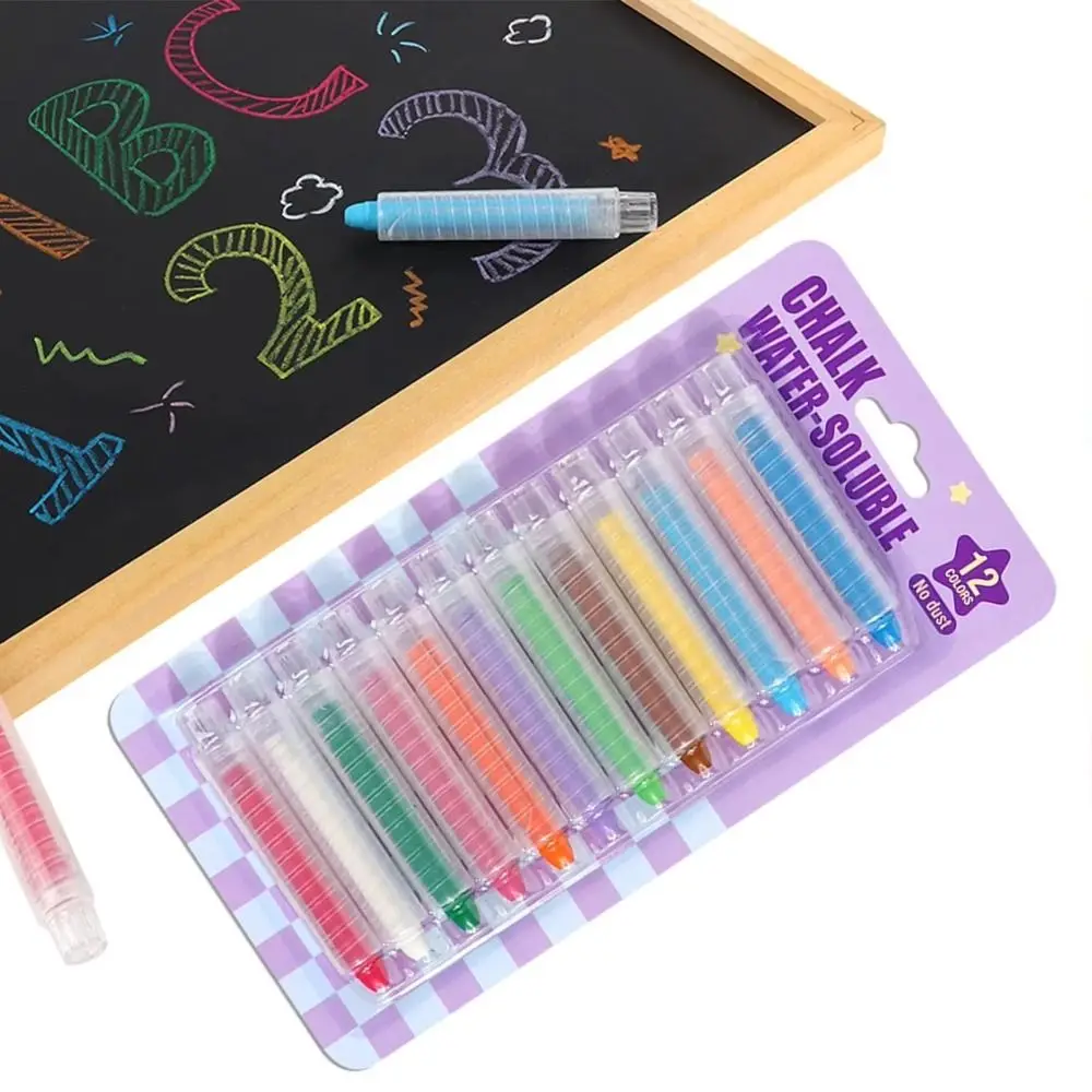 Creative 6/12 Colors Dustless Chalk Water Soluble Non-Toxic 