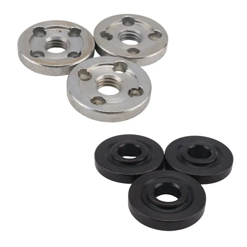 

Aug. 6Pcs Lock Nuts Flange For 9523 Nut Inner Outer Kit Angle Grinder Tool 2 Specifications-Toothless, Toothed