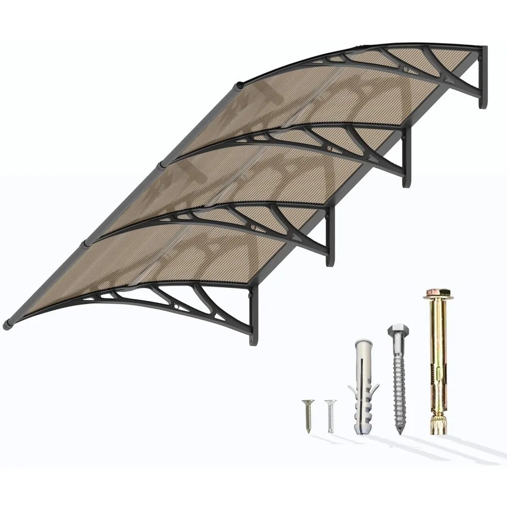 

Window Awning Door Canopy 40"x120", Awnings for Doors Polycarbonate Cover Patio Door Awning UV Rain Snow Sunlight Protection Hol