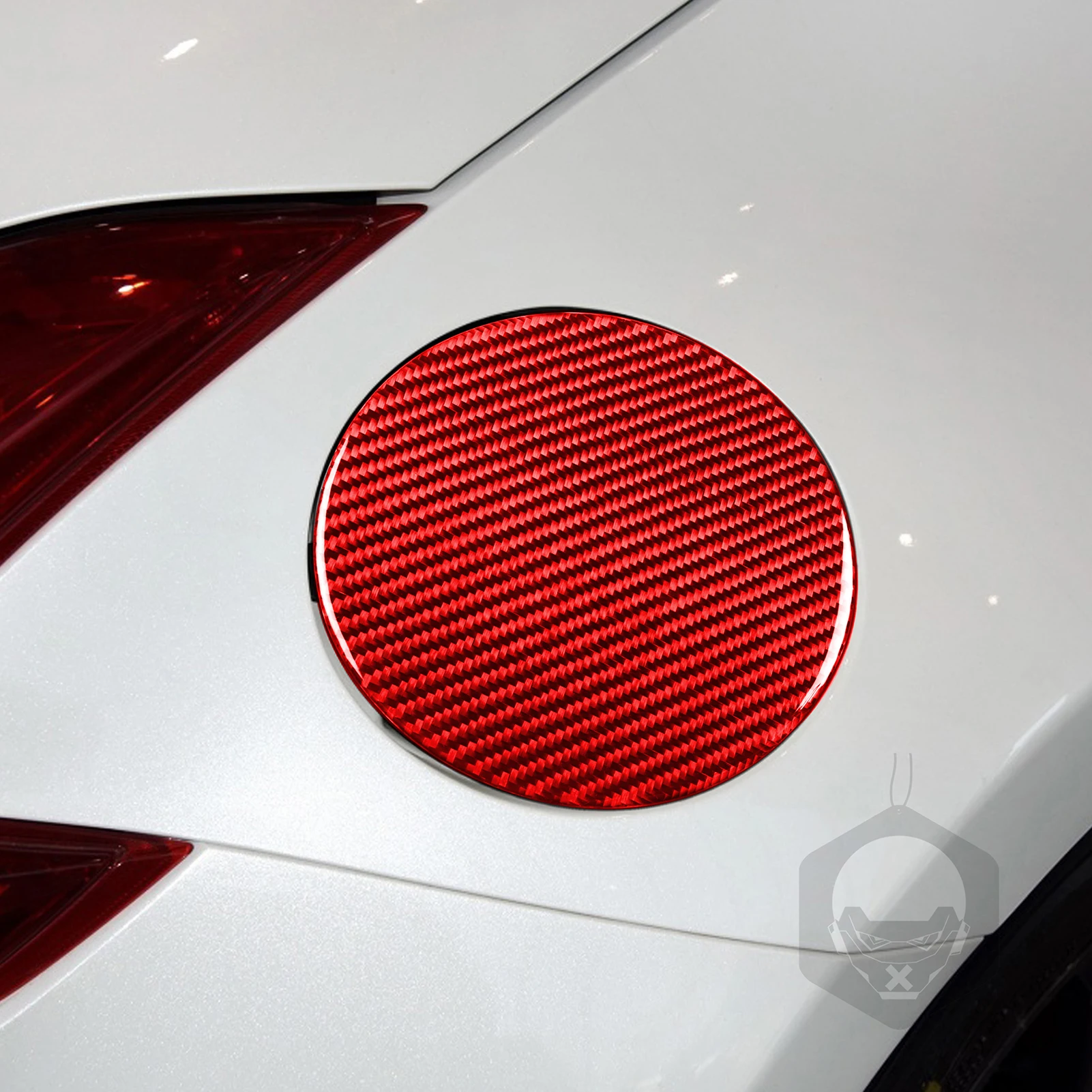 For Nissan 370Z Z34 2009-up Car Accessories Carbon Fiber Exterior Fuel Tank Cap Panel Cover Trim Sticker Modification