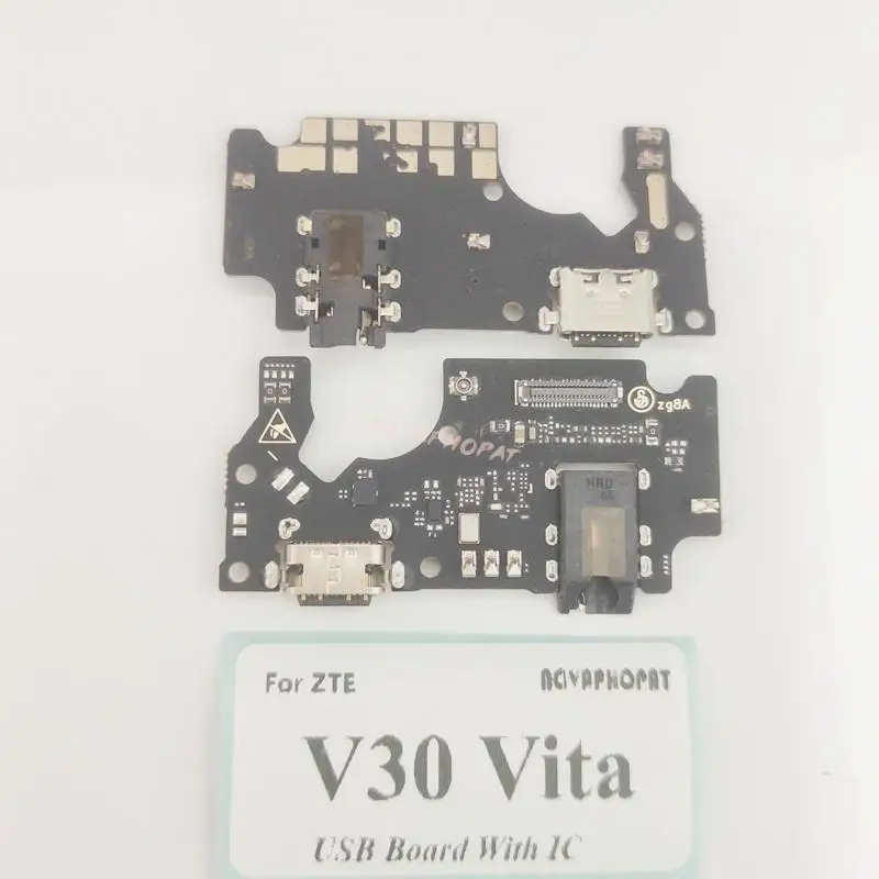 For ZTE Blade V30 Vita 8030 USB Dock Charger Port Plug Headphone Audio Jack Microphone MIC Charging Board With IC