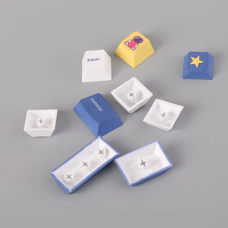 130 chaves tema astronauta keycap para mx switch gaming teclado mecânico cherry perfil pbt sublimação keycaps
