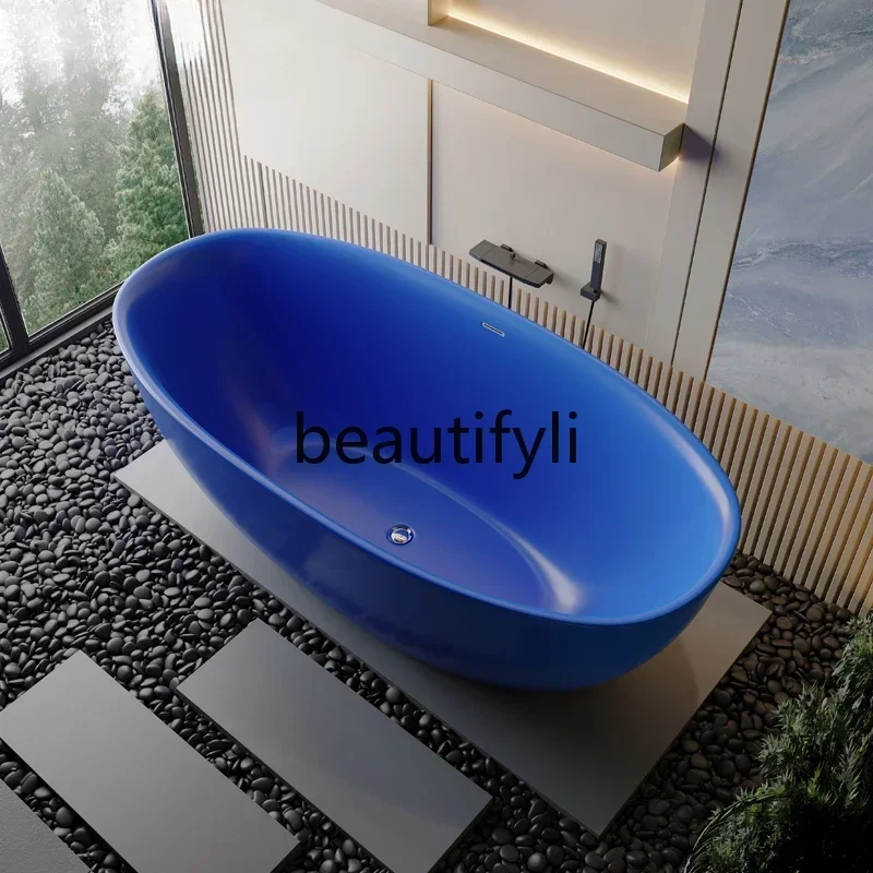 حوض استحمام أكريليك YH3 أزرق مستقل متكامل عازل للحرارة لون مخصص
