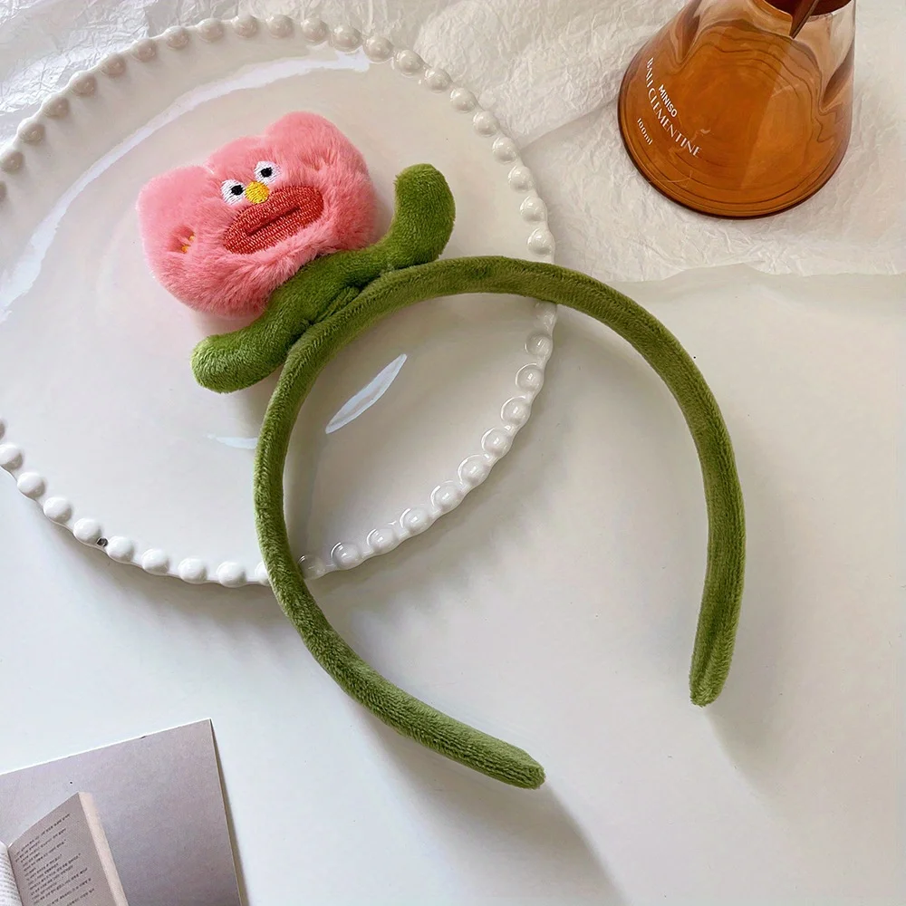 

Women's Cactus Doll Headband with Plush Flowers Non-Slip for Photography Festival Party Props Fun Accessories