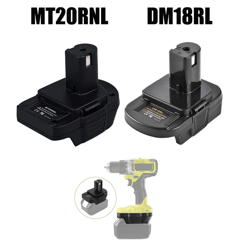 Imagem -02 - Li-ion Bateria Adaptador para Makita Makita Dewalt Milwaukee 18v Mt20rnl Dm18rl Converter para Ryobi 18v Uso da Ferramenta