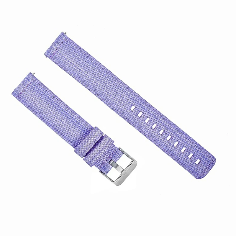 18MM Nylon Strap for Fossil Gen 4 Q Venture HR / Gen 3 Q Venture Smartwatch Wrist Band Purple