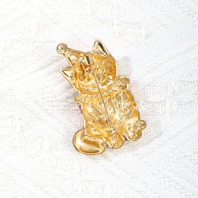 Cross border new Christmas cat brooch, high-end, light luxury, cute animal brooch, holiday gift decoration - view 6