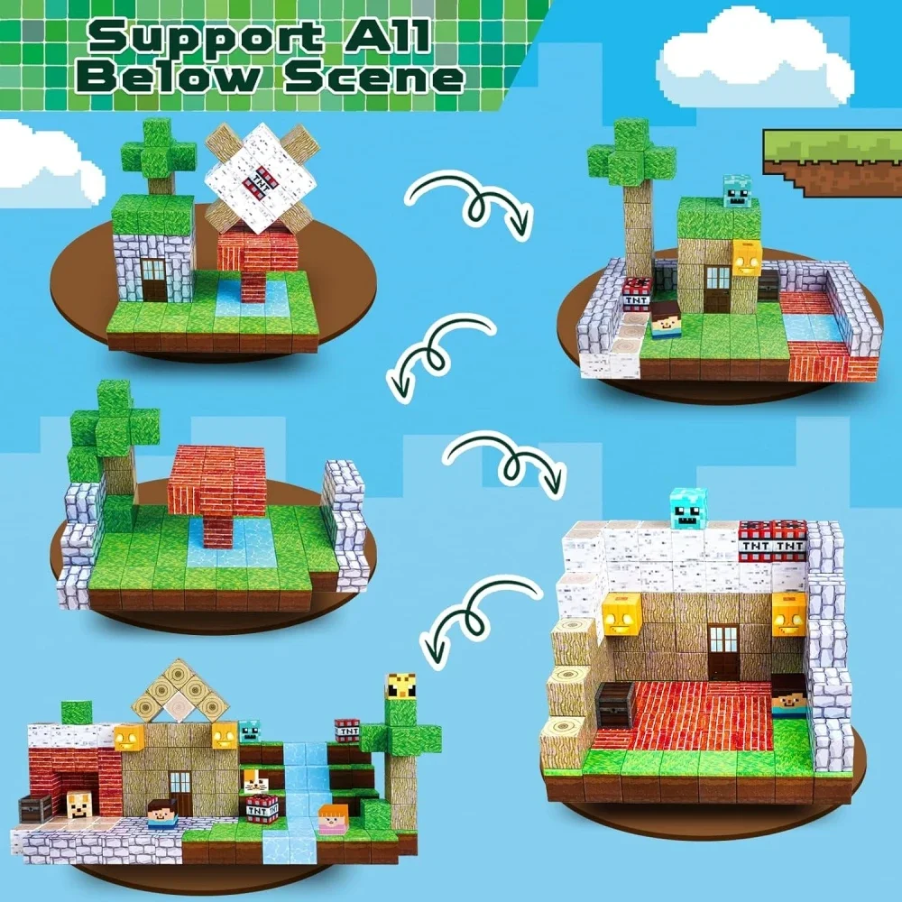 Creatieve Jungle Tribe Magnetische Bouwstenen voor Kinderen DIY Speelgoed Voor Kinderen Magnetisch Woord Speelgoed Kinderen Verjaardagscadeau