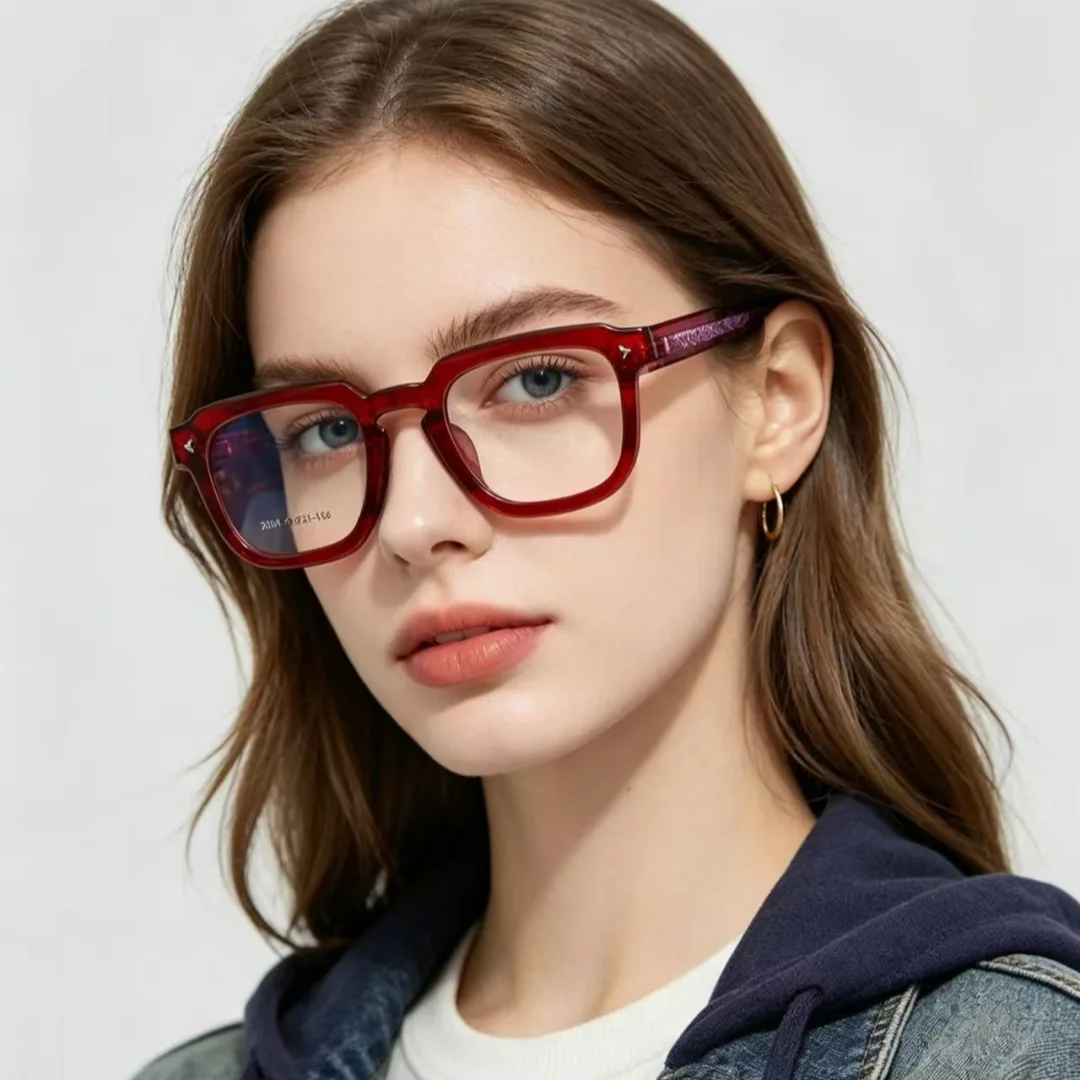 

Eyeglass Glasses Man Style Square Glasses Decorative Eyepieces for Myopia Lenses Blue Light Blocking Glasses Frame Woman