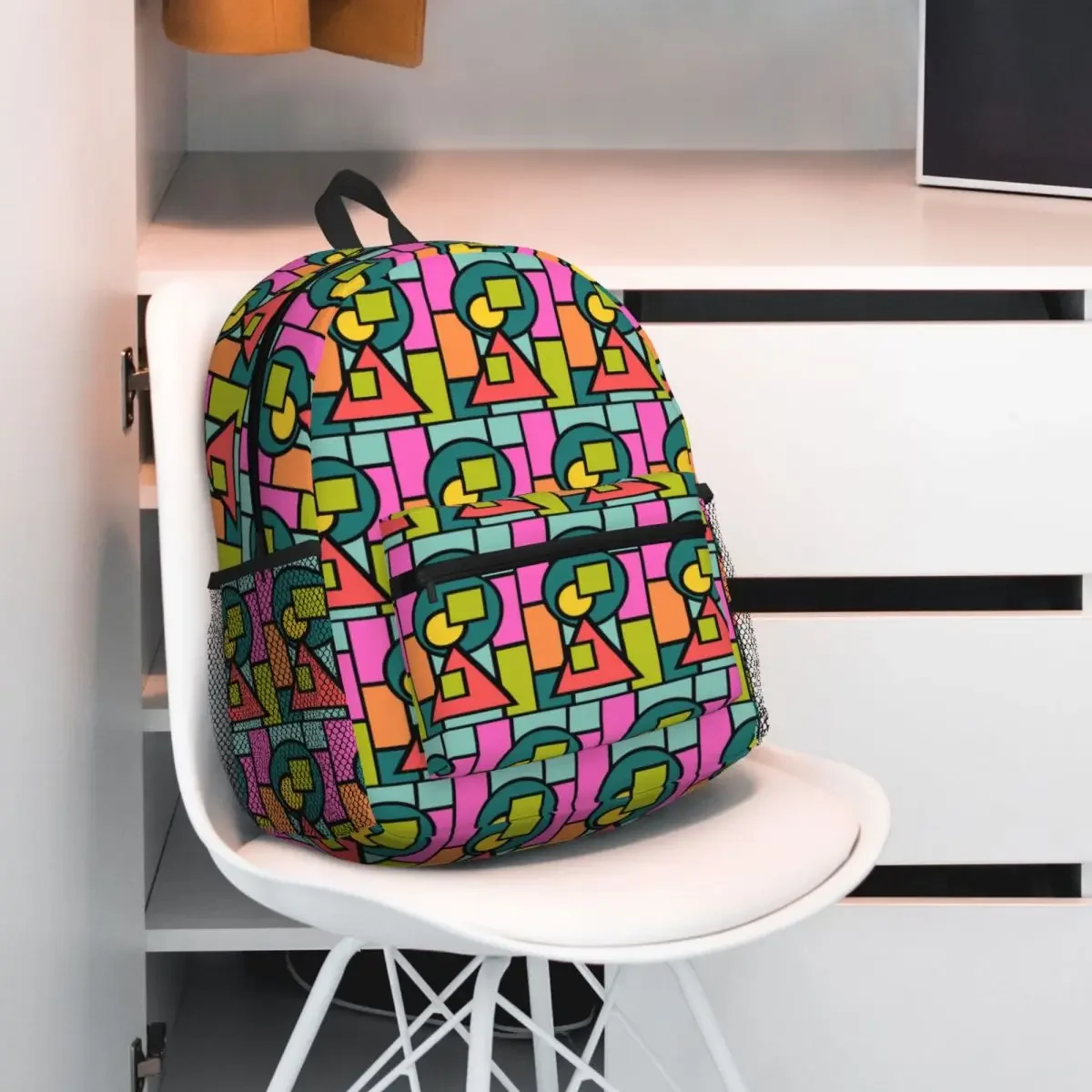 

Рюкзак с витражами в стиле ретро середины века, рюкзак большой емкости для мальчиков и девочек, сумка для книг, школьная сумка, сумки на плечо для мужчин и женщин