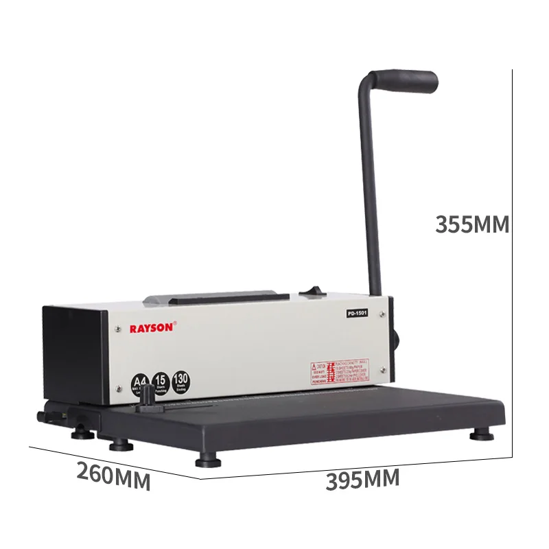 

PD-1501 Машина для изготовления ноутбуков, спиральная переплетная машина 4 в 1, 15 листов, высококачественная электрическая переплетная машина с кольцами