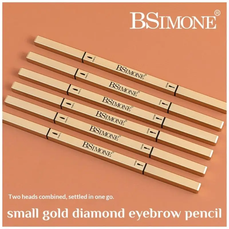 1Pc waterdicht wenkbrauwpotlood, wenkbrauwpotlood voor beginners, extreem fijn tweekoppig wenkbrauwpotlood, duurzaam en langdurig