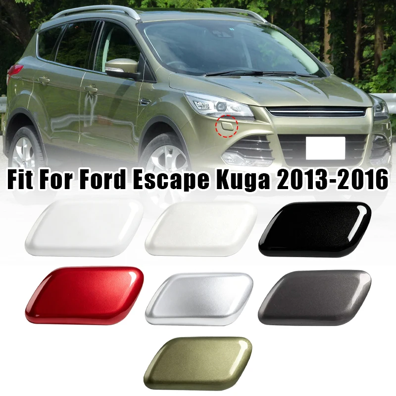 Front Bumper Headlight Washer Cover Headlamp Jet Spray Nozzle Cap For Ford Escape Kuga Accessories 2013 2014 2015 2016