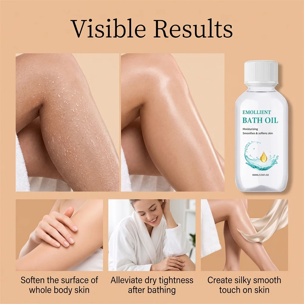 Soft Skin Bath Oil For Women Nourishing Bath Oil,Moisturizing Smoothes Skin For All Skin Types Body Wash Winter Shower 1/2/3PCS