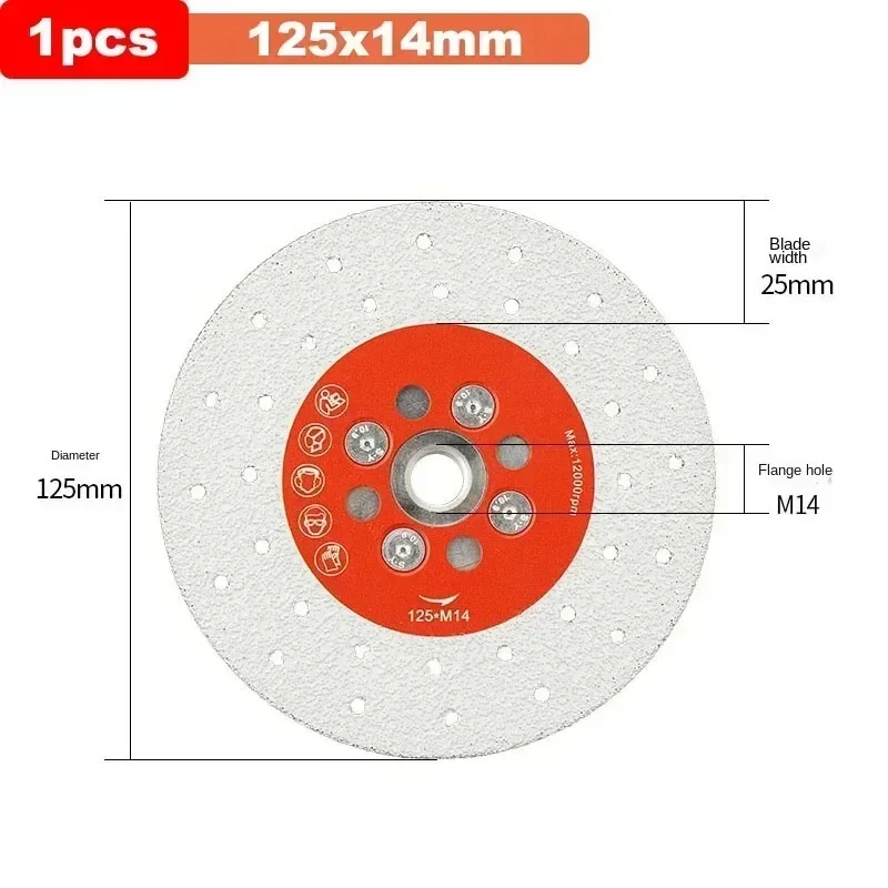 Diamond Cutting Blade Angle Grinder Multi Hole Cutting and Grinding Blade Quartz Marble Double Sided Full Star Grinding Blade