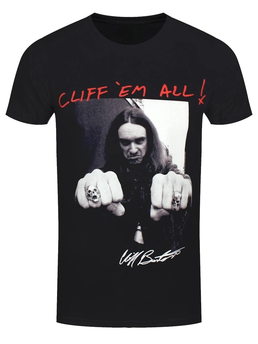 

Футболка M-Metallica Cliff Burton Fists для мужчин и женщин, хлопковые футболки, уличная брендовая футболка с короткими рукавами, мужская одежда, летние топы