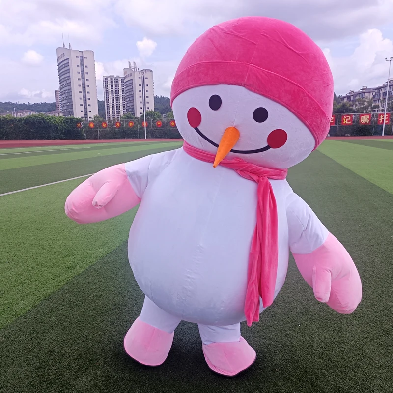 Giant Snowman Inflatable Costume Halloween Christmas Cosplay Fancy Dress Santa Claus Deer Mascot Performance Props