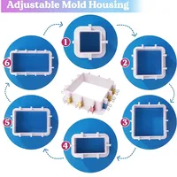 1 Set Adjustable Demoulding Blocks Mold Housing Set for Silicone Molds Making, Mold Master for Mold Making Silicone Rubber