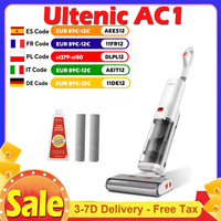 Ultenic AC1 Cordless Wet Dry Vacuum Cleaner 15KPa Suction, 2L Water Tanks Dual Edge Cleaning 45min Runtime Smart LED