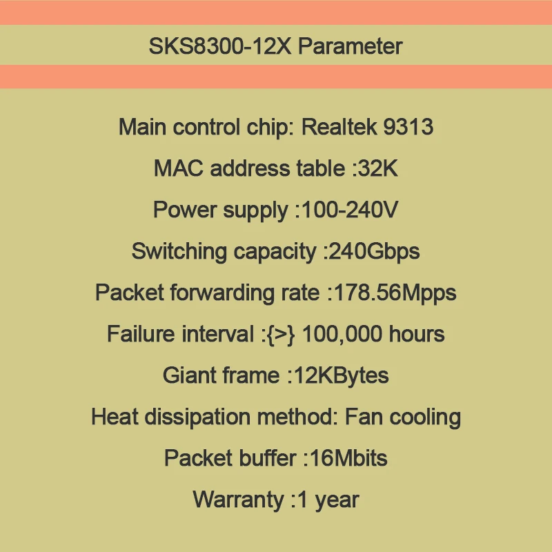 XikeStor 12 Ports SFP+ 10G Layer 3 Managed Support VLAN Partitioning | Port Aggregation | DHCP | Dynamic Routing