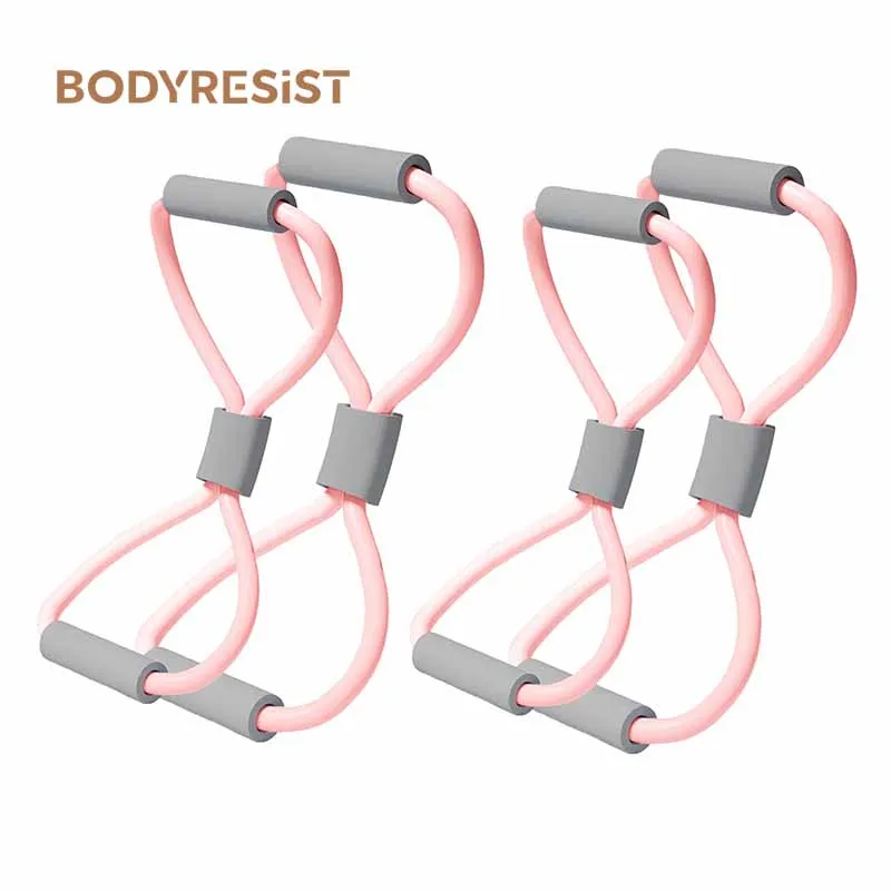 8-Shaped Pilates Resistance Band Silicone Yoga Exercise Elastic Band for Fitness Training