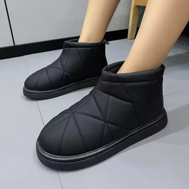 2023 Winter Ankle Boots Of High Quality Comfort Light To Thick-Soled Outdoor Casual Cotton Shoes With Warm Velvet