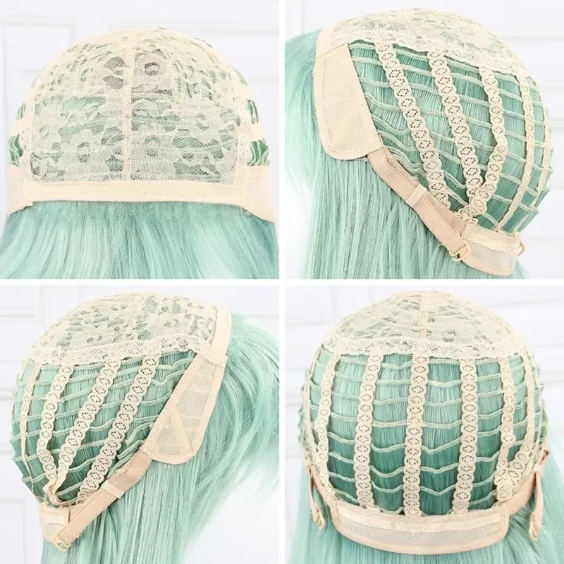 Парик для косплея «Семь смертных грехов» в стиле аниме «Элизабет», синтетический длинный прямой парик, 28-дюймовый светло-зеленый аниме, милый парик для девочек на каждый день