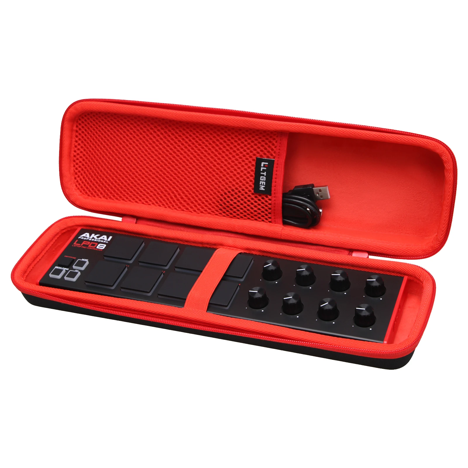 LTGEM-funda para AKAI ProfessionalLTGEM, carcasa para AKAI Professional LPD8, caja de almacenamiento de dispositivos de música con control MIDI USB