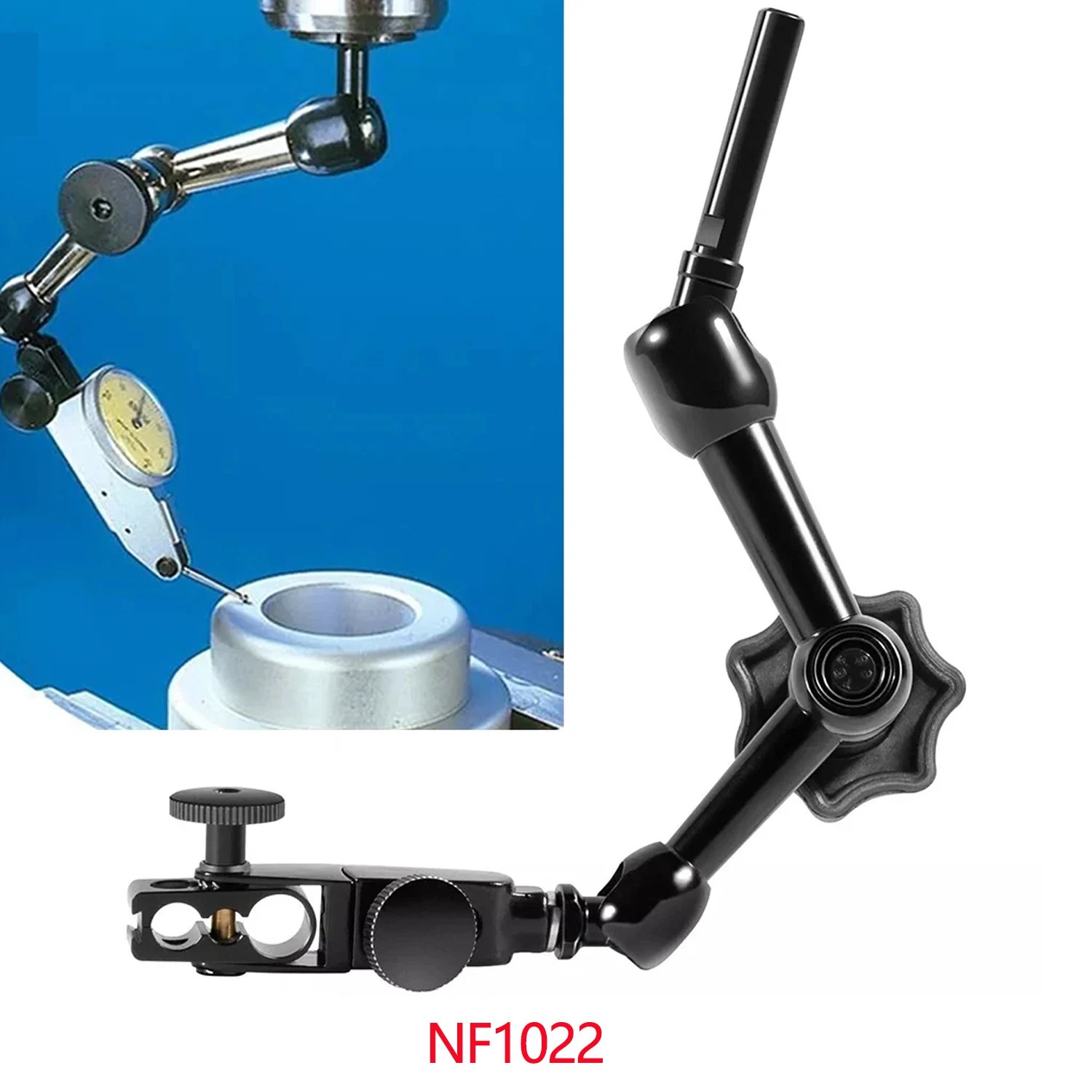 

NF1022 Держатель Nogaflex с металлическим универсальным поворотным зажимом с точной регулировкой