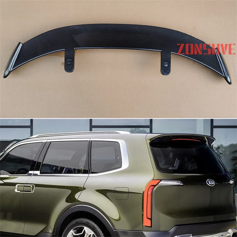 For KIA 2016-2021 Year Telluride Spoiler ABS Plastic  Hatchback SUV Roof Rear Wing Body Kit Accessories