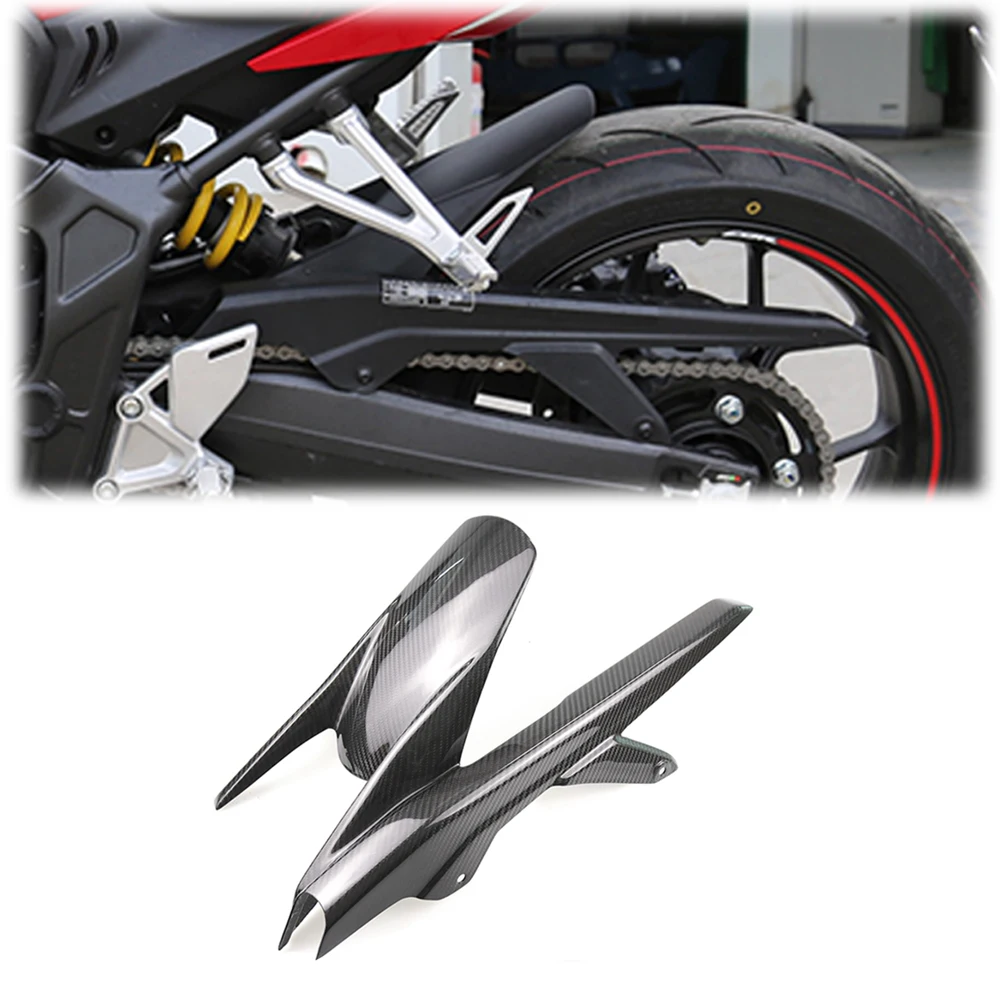 Carbon Fiber Rear Hugger for Honda CB650R CBR650R CB650F CBR650F 2019 Motorcycle Modified Rear Fender Chain Guard