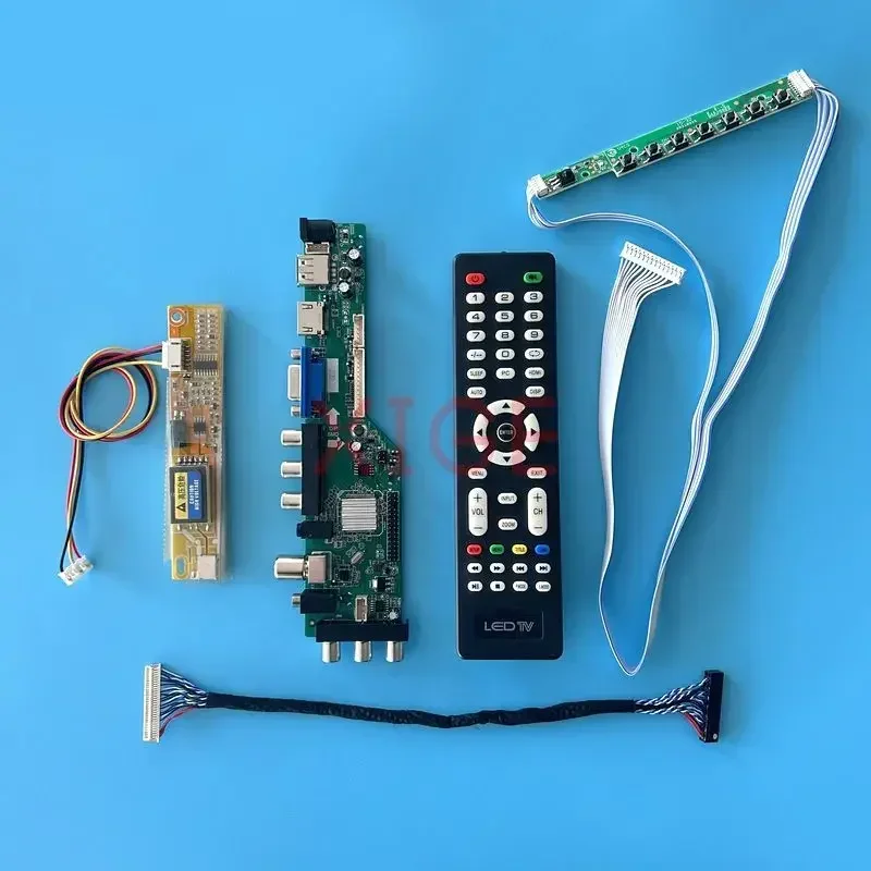 

Controller Card Fit LP164WD1-TLA1 LQ164D1LD4A DVB Signal Digital USB+HDMI+VGA+AV+IR DIY Kit 1CCFL LVDS-30Pin 1600*900 LCD Screen