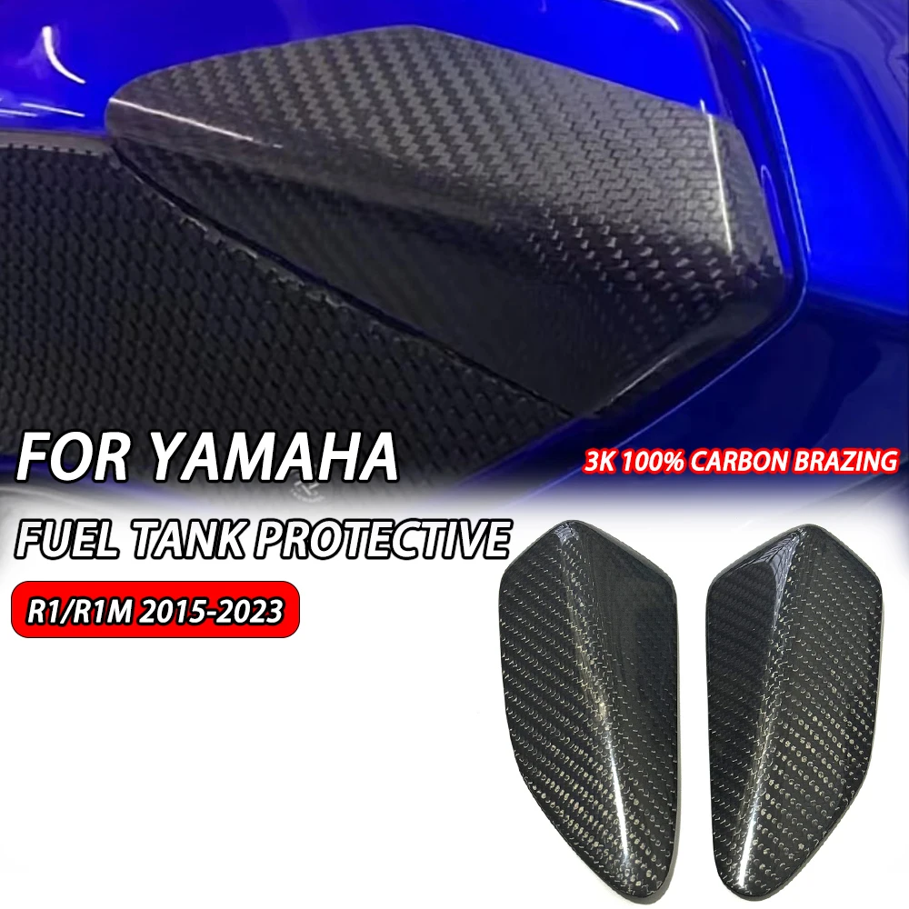 3K 100% Carbon Brazing Motorcycle Parts Twill Carbon Tank Sliders FOR YAMAHA R1 R1M 2015 2016 2017 2019 2018 2020 2021 22 2023