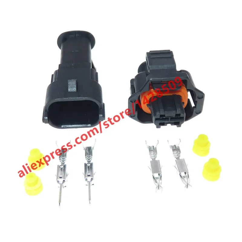 1 Juego de Conectores Eléctricos Impermeables de 2 Pines 1 928 403 874, Macho y Hembra, de 3.5mm, para Sensor Automotriz