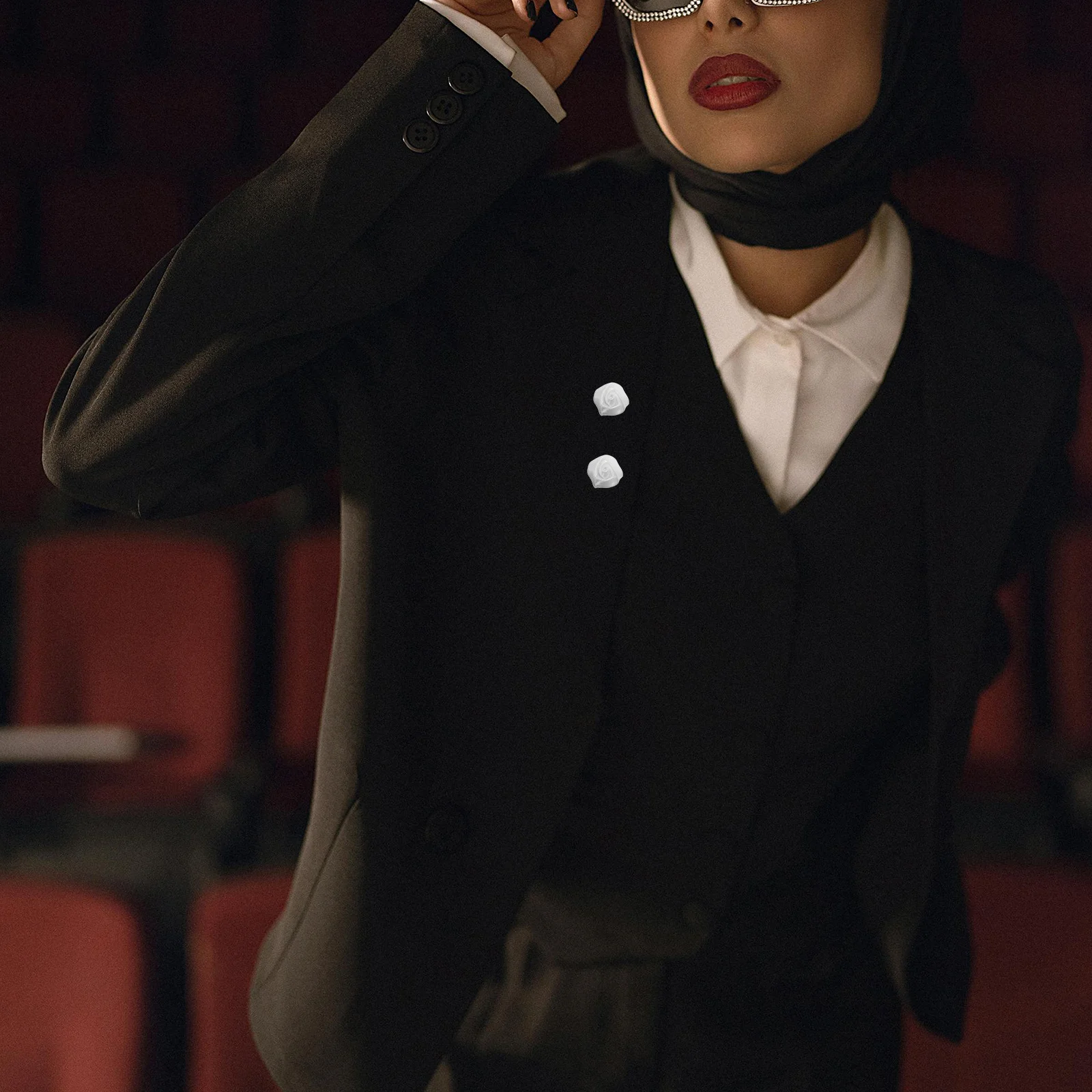 

50Pcs Handmade Satin Ribbon Artificial Flowers for Wedding Decor DIY Craft Projects White Handmade Fabric Flowers