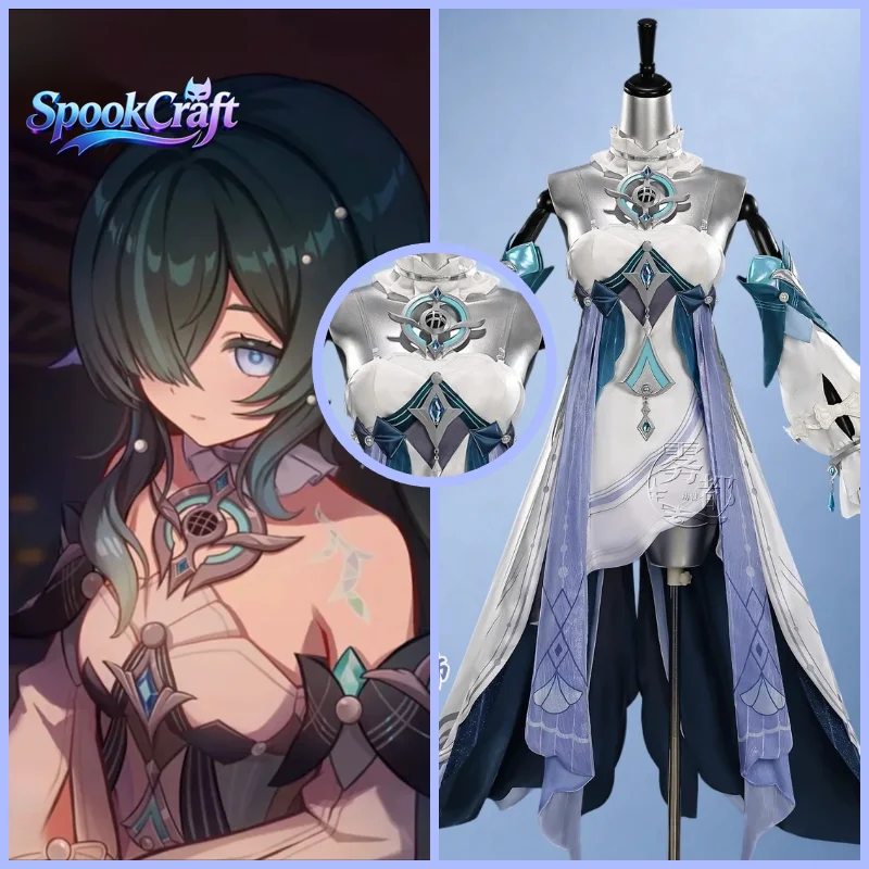Genshin Impact Vodyanitsa Snezhnaya Cosplay Full Set Game Costume For Comic Con Halloween Masquerade Party Anime Photoshoot