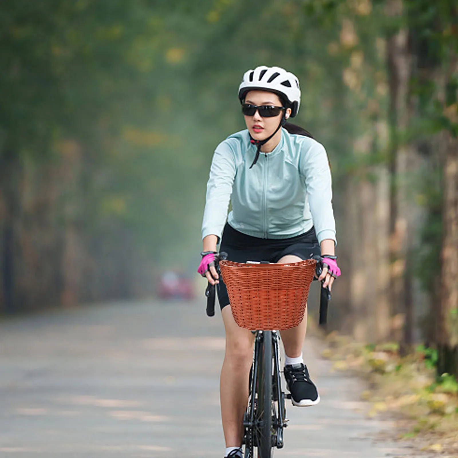 

1 Set Bike Front Durable Plastic Bicycle Handlebar Storage Kids Scooter Basket Lightweight Easy Install Front Bike Basket For