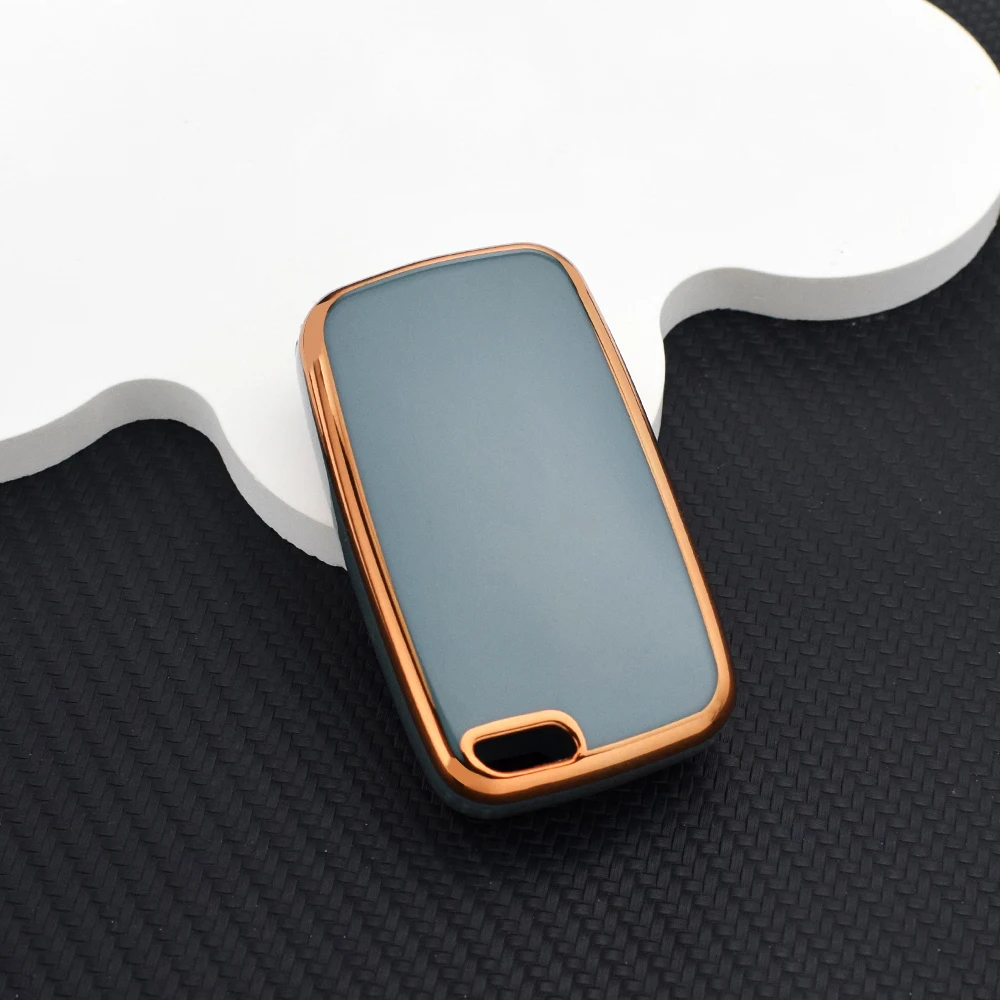 Car Key Fob Case for Geely Emgrand EC7/EU7/GC5/GC6/EC8/EC718/EC715 - Protective Key Cover Holder with Key Chain Auto Accessories view 2