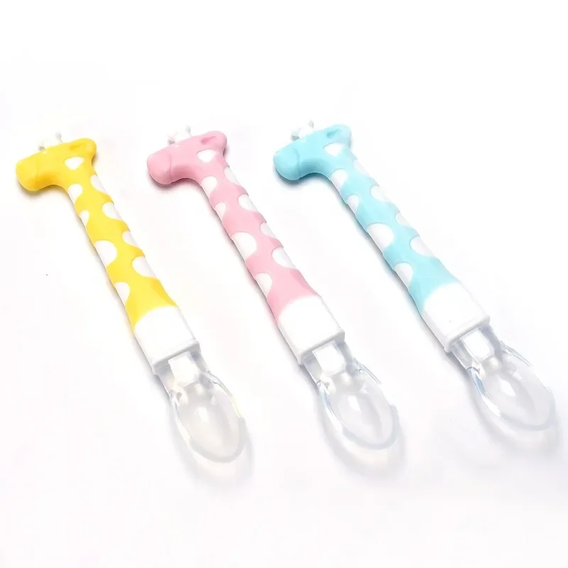 

Weaning Spoons Silicone Feeding Training Spoons Ergonomic Easy Grip Handle Soft-Tip First Stage Gum-Friendly Baby Products