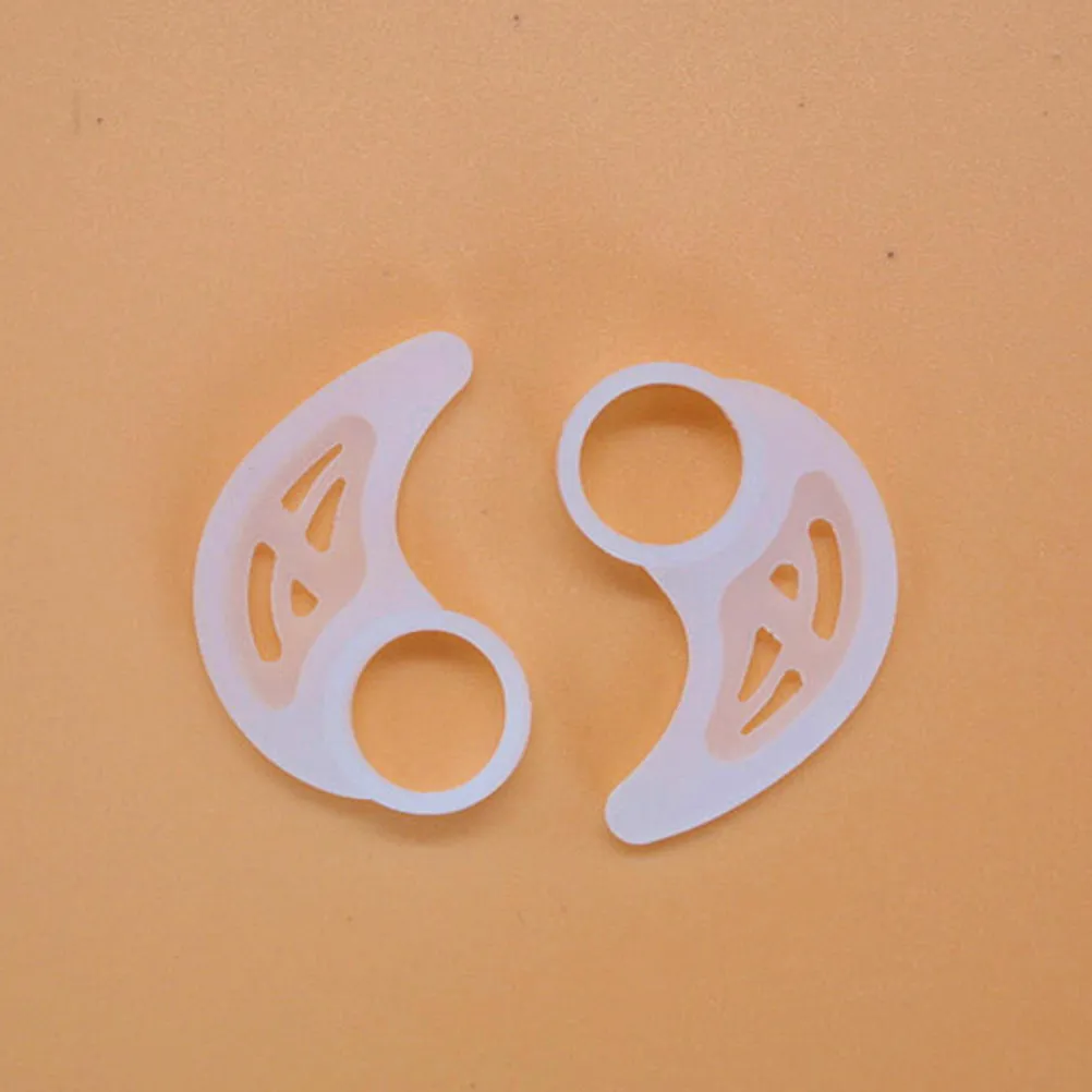 

5 пар компактных силиконовых держателей для наушников, прозрачные, с функцией снижения давления на уши, для бега, тренировок и занятий спортом