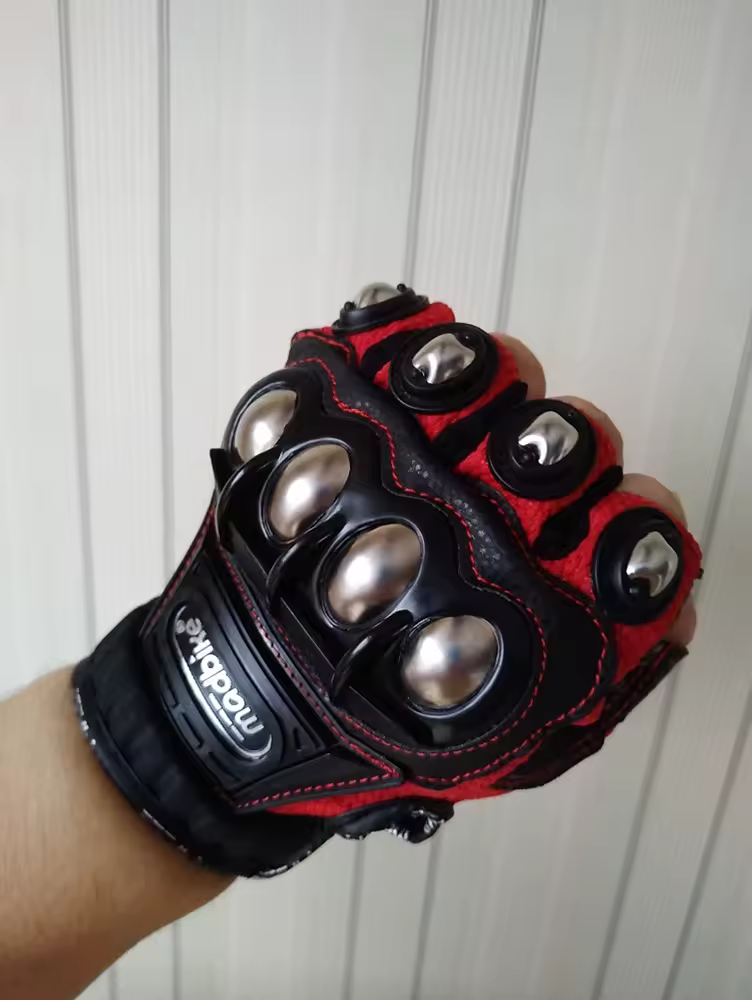 Tactical Gloves Steel Safety Outdoor Cycling Equipment Brass Knuckle Motorcycle Powersports Racing Bicycle Self Defence For Man