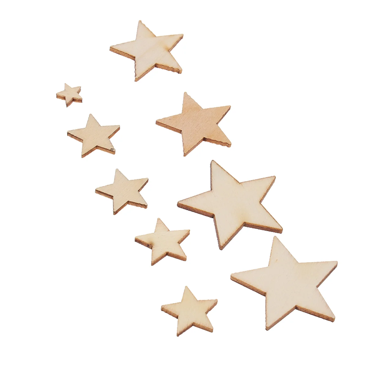 

100 Pcs Bookmark Tassels Star Wood Discs Round Board for Crafts Wooden Log Slices