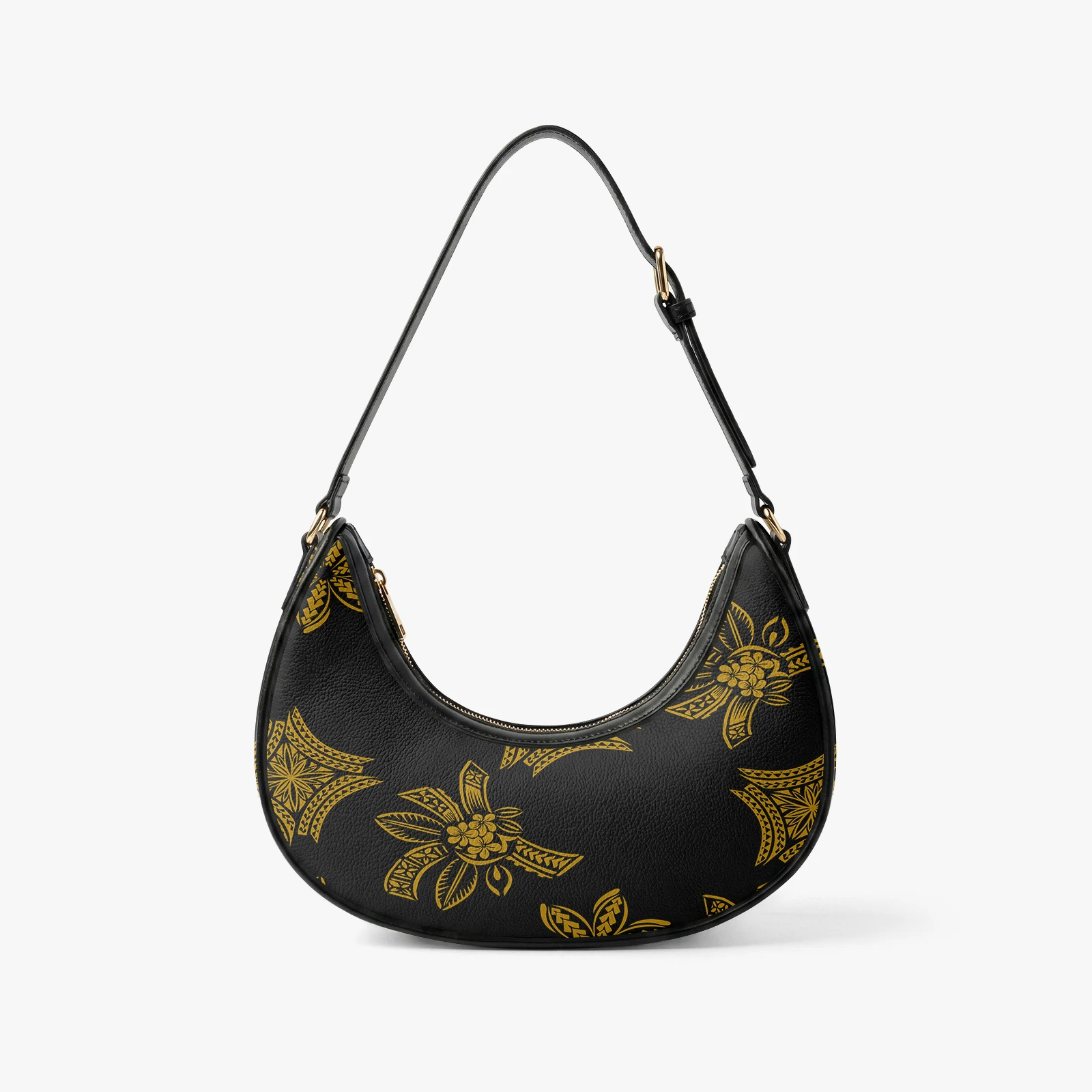 Polynesian New Style Underarm Bag High-Quality Women'S Bag Samoa Islands Floral Print Custom Art Texture Pattern Women'S Handbag view 3