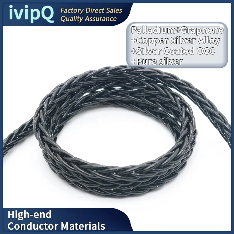 ivipQ-102 Flagship Line Five Elements High-end Earphone Upgrade Cable With 3.5mm/2.5mm/4.4mm MMCX/0.78mm 2Pin For AKG  F1 MK4